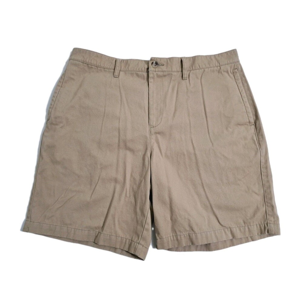 Croft Barrow Men's 36 Shorts Chino Khaki Golf Shorts 8" Inseam Dress